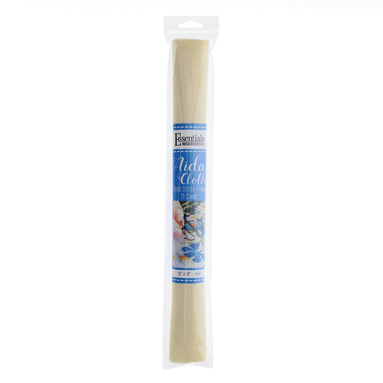 Essentials By Leisure Arts Aida Cloth, 11 Count, Ivory Cross Stitch Fabric, Embroidery Fabric, Cross Stitch Supplies For Crafting, Stitching, And Sewing Projects 15x18